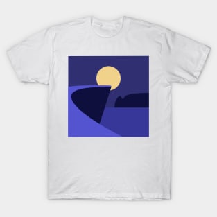 The moon shines on water T-Shirt
